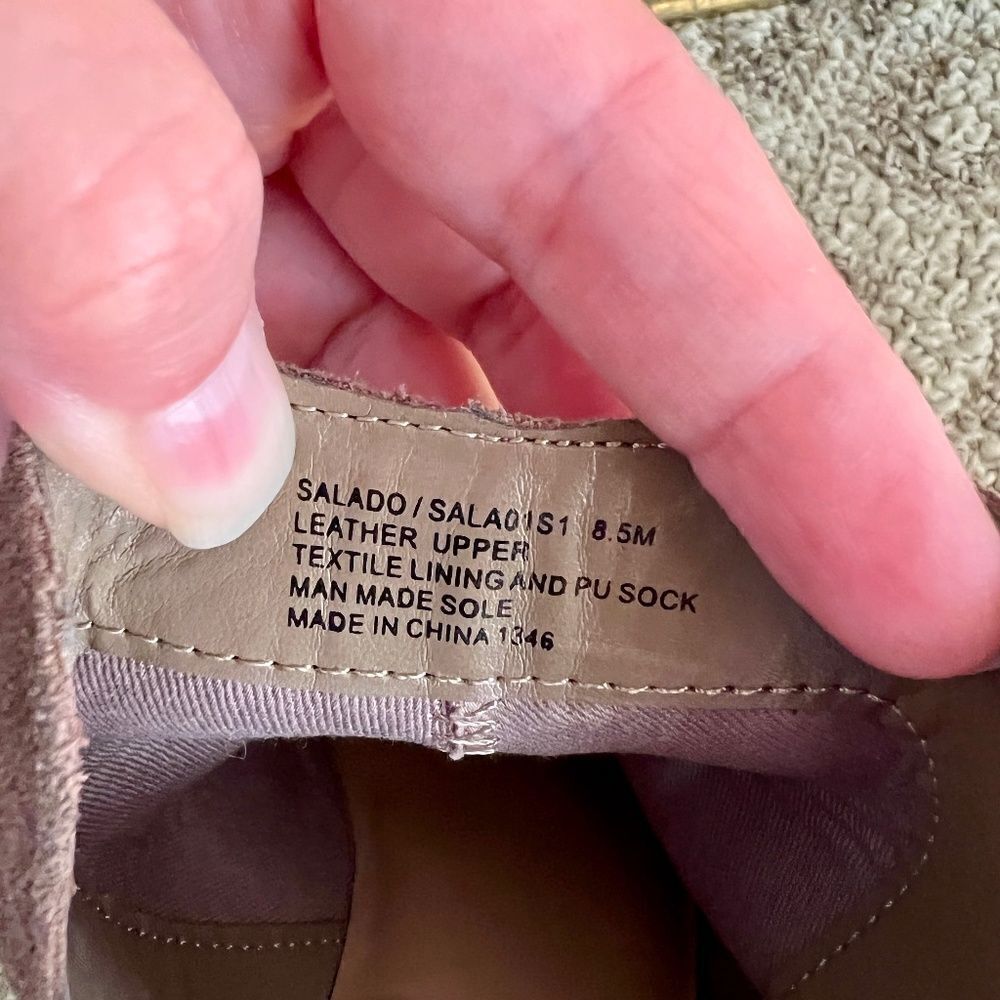 Steve Madden Salado Women's Ankle Boots Booties Size 8.5 Taupe Brown Tan Suede - Picture 4 of 5